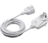 Meister 7430670 - Puesta a tierra de contactos de extensión 1 más 1, 5 m, blanco,