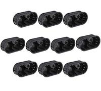 Meister 7460740 - Caja de interruptores para empotrar (2 enchufes, 45 mm, 10 Unidades, 145 x 75 mm), Color Negro