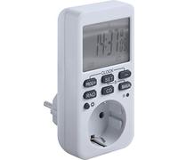 Meister 7474090 - Temporizador Digital (3600 W, horario de Invierno y 10 programas configurables con función de Cuenta atrás y generador Aleatorio)