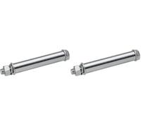 Meister 830230, Eje para Ruedas de Carretilla, Acero Galvanizado Ø 20 mm x 102 mm - con Tornillo M12 x 137 mm (Paquete de 2)
