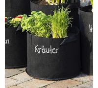 Meister 9960580 - Saco para Plantas (29 L, 7 galones, 30 x 35 cm, 5 Unidades, Permeable al Aire y al Agua, Fieltro)