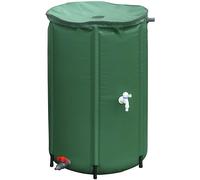 Meister 9968100 Barril de Lluvia Plegable, 250 litros, 88 x diámetro 60 cm, plástico, Verde, Barril de Lluvia, depósito de Agua, Recipiente de Agua
