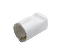 Meister Acoplamiento de protección de Contacto - Plástico - Blanco - 250 V - 16 A - Sección Transversal máxima del Cable 2,5 mm² - IP20 - Introducción Directa/Acoplamiento Schuko con Alivio de