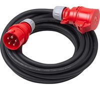 Meister Alargador 10 m Goma Calidad H07RN-F5G 2,5 mm² - 16 A / 400 V - IP44 para Exteriores alimentación de Alta Potencia para Obras y comercios/Cable de extensión CEE / 7424190