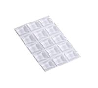 Meister antideslizante almohadillas autoadhesivas, 13 x 13 mm, transparente, 15 unidades, 646006