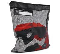 Meister Athlete - Bolsa de lavandería deportiva de malla con cierre de cremallera, color negro