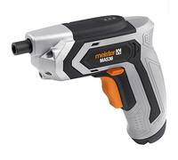 Meister Atornillador inalámbrico 3,6 V, MAS36-2 Ah, luz de trabajo LED, bandeja magnética, ideal para tornillos cercanos al borde, atornillador inalámbrico con juego de puntas, mini destornillador