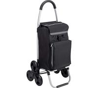 Meister - Carrito de la compra, 54 L, con compartimento refrigerador, bolsa extraíble y resistente a la lluvia, colgador para el carro de la compra, carrito plegable, 6816810