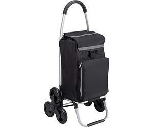 Meister - Carrito de la compra, 54 L, con compartimento refrigerador, bolsa extraíble y resistente a la lluvia, colgador para el carro de la compra, carrito plegable, 6816810