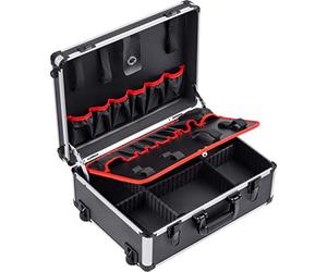 Meister Carro de Herramientas vacío - 460 x 350 x 190 mm - Con ruedas - Distribución de compartimentos - 15 bolsillos - Bandas elásticas - Capacidad de carga 15 kg - Caja de aluminio / 9095080