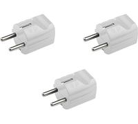 Meister Conector de contacto de seguridad - 3 unidades - plástico - blanco - 250 V - 16 A - Sección transversal máxima del cable 2,5 mm² - IP20 interior - Entrada recta/ enchufe de conexión a tierra