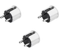 Meister Conector de contacto de seguridad - 3 unidades - plástico - blanco - 250 V - 16 A - Sección transversal máxima del cable 2,5 mm² - Interior IP20 - Entrada lateral/enchufe con conexión a tierra