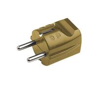 Meister Conector de protección de Contacto - Plástico - Oro - 250 V - 16 A - Sección Transversal máxima del Cable 2,5 mm² - IP20 para Interiores - introducción Recta/Enchufe Schuko con Alivio de