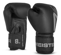 Meister [Critical] Guantes de Boxeo - Guantes de Entrenamiento de Alta Densidad Ergonómicos - Negro Mate - 8 onzas