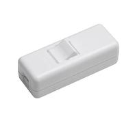 Meister Cuerda de Entre Interruptor de 2 Pines, 10 A, antitensión/Conductor de protección Pinza, Color Blanco, 7441260