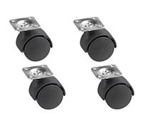 Meister doble ruedas ✓ 42 x 42 mm placa con superficie de ruedas ✓ unidad duros de plástico Decoración Rodamiento de deslizamiento ✓ 4 pieza | transporte rollo | Contenedor rollo | Muebles Rollo, 804100