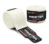 Meister Elite - Vendas de Mano para Adultos de 180 Pulgadas para Artes Marciales Mixtas y Boxeo (par), Color Marfil Vintage