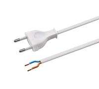 Meister Euro de Cable 2 m, h03vvh2 de F 2 x 0,75, Color Blanco, 7442010