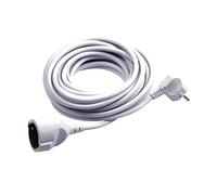 Meister Extensión de contacto - Cable de 5 m - Blanco - Cable de plástico - IP20 interior/Acoplador con protección contra contacto/Extensión Schuko / 7432510