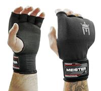Meister Guantes ProWraps con Acolchado para Vendaje Interior de Manos (Par) - Negro - Grande/X-Grande