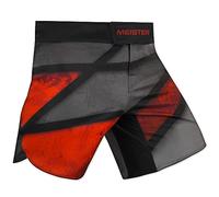 Meister Hybrid Pantalones Cortos de Tabla a Media Pierna para Boxeo, MMA y Muay Thai - Red Rage - 6.5" Entrepierna - X-Grande (36-37)