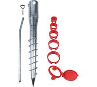 Meister Juego de 8 Suelo, 65 x 565 mm, para Tubos de 26 a 64 mm de diámetro, con 5 reductores, galvanizado en Caliente, Manguito atornillable para sombrilla, 9979400