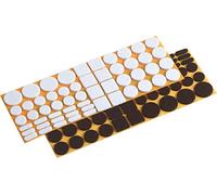 Meister Juego de deslizadores de fieltro autoadhesivos, color blanco/marrón, 110 Piezas, 645306