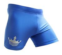 Meister MMA Corona Vale Tudo Pantalones Cortos de Pelea - Azul - 34/35