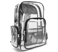Meister Mochila Transparente de Acceso Total - Cumple con los Requisitos de Seguridad de Escuelas y Eventos - Negro