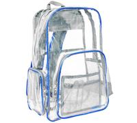 Meister Mochila Transparente de Acceso Total - Cumple con los Requisitos de Seguridad de Escuelas y Eventos - Azul/Gris