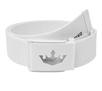 Meister Player Cinturón de Golf de Cinta Tejida - Ajustable y Reversible - Blanco