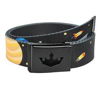 Meister Player Cinturón de Golf de Cinta Tejida - Ajustable y Reversible - Espacio Exterior