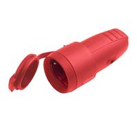 Meister Protección de Contacto de Acoplamiento Goma, Color Rojo, con Tapa, Ip44, 7422470, 7422470