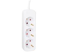 Meister - Regleta de 3 enchufes, Cable de 3 m