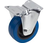 Meister Rueda fija ✓ Placa de 105 x 80 mm ✓ Ruedas elásticas de goma sólida ✓ Banda de rodadura suave ✓ Rueda de rodamiento/Rueda de rodamiento resistente, 802620