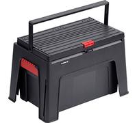 Meister Taburete 3 en 1 - 460 x 280 x 300 mm - con caja de herramientas y bandeja para herramientas - Capacidad de carga de 150 kg - De polipropileno estable/Caja de herramientas/Caja de