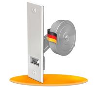 MEISTERBAU - Enrollador de persiana para persiana empotrada [fabricado en Alemania] - Enrollador de persiana enrollable con cubierta - enrollador para correa de persiana enrollable de 23 mm [sin