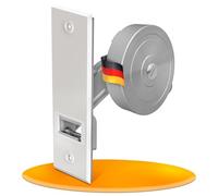 MEISTERBAU - Enrollador de persiana para persiana empotrada [fabricado en Alemania] - Enrollador de persiana enrollable con cubierta - enrollador para correa de persiana enrollable de 23 mm [sin