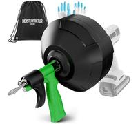 Meisterfaktur Desatascador Tuberias [15M] - Función Automática - Espiral para Desatascar Tuberias Automática - ¡Espiral Limpiador de Desagües y de Tuberías para Aficionados al Bricolaje!