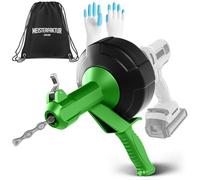 Meisterfaktur Desatascador Tuberias [7,5M] - Función Automática - Espiral para Desatascar Tuberias Automática - ¡Espiral Limpiador de Desagües y de Tuberías para Aficionados al Bricolaje!