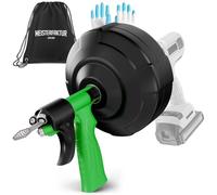 Meisterfaktur Desatascador Tuberias [7,5M] - Función Automática - Espiral para Desatascar Tuberias Automática - ¡Espiral Limpiador de Desagües y de Tuberías para Aficionados al Bricolaje!