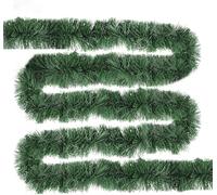 Meisterhome® Guirnalda de abeto artificial de alta calidad, color verde, 5/10 m de largo, guirnalda de ramas de abeto, decoración navideña, para exterior e interior (10 m)