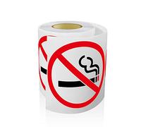 Meitaat 200 pegatinas de prohibido fumar de 7,6 cm, redondas, autoadhesivas, para interiores, señales de prohibición de fumar, rollo para ventana, puerta, tienda