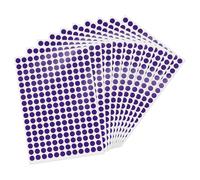 Meitaat 2040 unidades de etiquetas adhesivas de punto púrpura de 10 mm, etiquetas adhesivas redondas de vinilo, etiquetas autoadhesivas, puntos de marcaje para codificación por color
