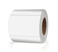 Meitaat Etiquetas autoadhesivas blancas rectangulares 76 x 50 mm para codificación por colores, autoadhesivas, desmontables, 500 unidades por rollo