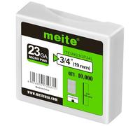 meite Clavos Pin 23GA Sin Cabeza 19 mm, 10.000 Unidades, Clavos Galvanizados Calibre 23 de 0,6 mm, Clavos para Pistola de Pines, Carpintería, Molduras y Marcos