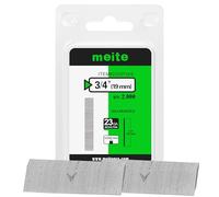 meite Clavos Pin 23GA Sin Cabeza 19 mm, 2.000 Unidades, Clavos Galvanizados Calibre 23 de 0,6 mm, Clavos para Pistola de Pines, Carpintería, Molduras y Marcos