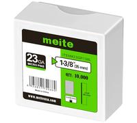 meite Clavos Pin 23GA Sin Cabeza 35 mm, 10.000 Unidades, Clavos Galvanizados Calibre 23 de 0,6 mm, Clavos para Pistola de Pines, Carpintería, Molduras y Marcos