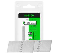 meite Clavos Pin 23GA Sin Cabeza 35 mm, 2.000 Unidades, Clavos Galvanizados Calibre 23 de 0,6 mm, Clavos para Pistola de Pines, Carpintería, Molduras y Marcos