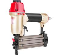 meite F50C - Clavadora neumática con 4000 clavos (16 mm, 19 mm, 25 mm, 32 mm cada tamaño, 1000 piezas), pistola neumática de calibre 18 para trabajos de recorte, se adapta a clavos de calibre 18 de 15